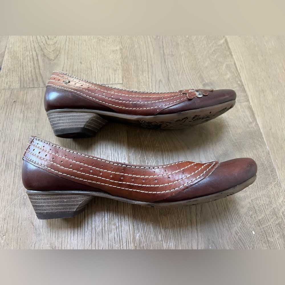 Pikolinos gorgeous brown leather low heeled women’s shoes in size 6.5 - Picture 6 of 15